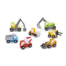 Load image into Gallery viewer, Wooden Construction Site Vehicles Set
