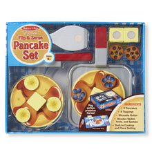 Load image into Gallery viewer, Flip &amp; Serve Pancake Set - Wooden Play Food
