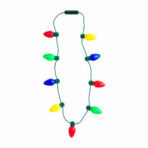 Light Up Christmas Bulb Necklace