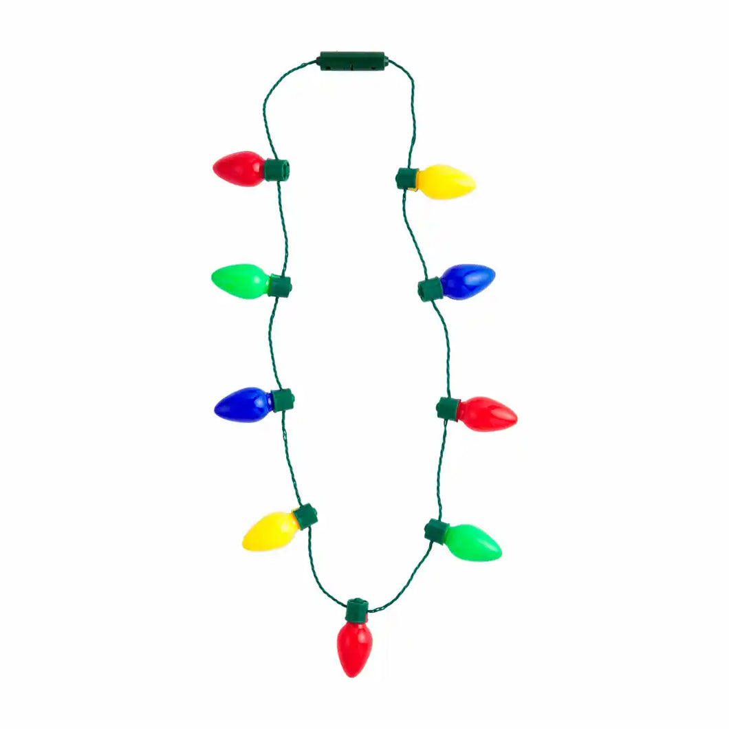 Light Up Christmas Bulb Necklace