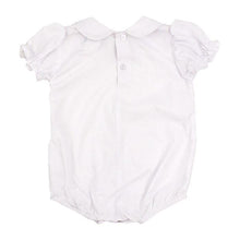 Load image into Gallery viewer, Girls White Button Back Short Sleeve Onesie *
