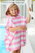 Load image into Gallery viewer, Pink Stripe Hooded Towel

