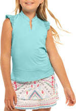 Load image into Gallery viewer, Pleat Me Up Tennis Tank - Sky
