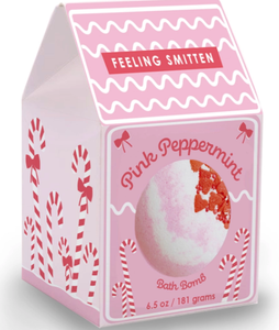 Pink Peppermint Bath Bomb In Milk Carton