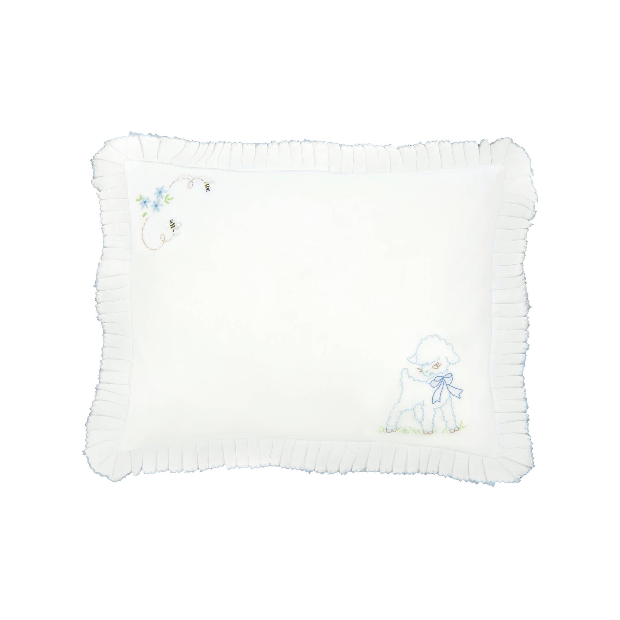 Lamb And Bee Pillow Sham With Insert