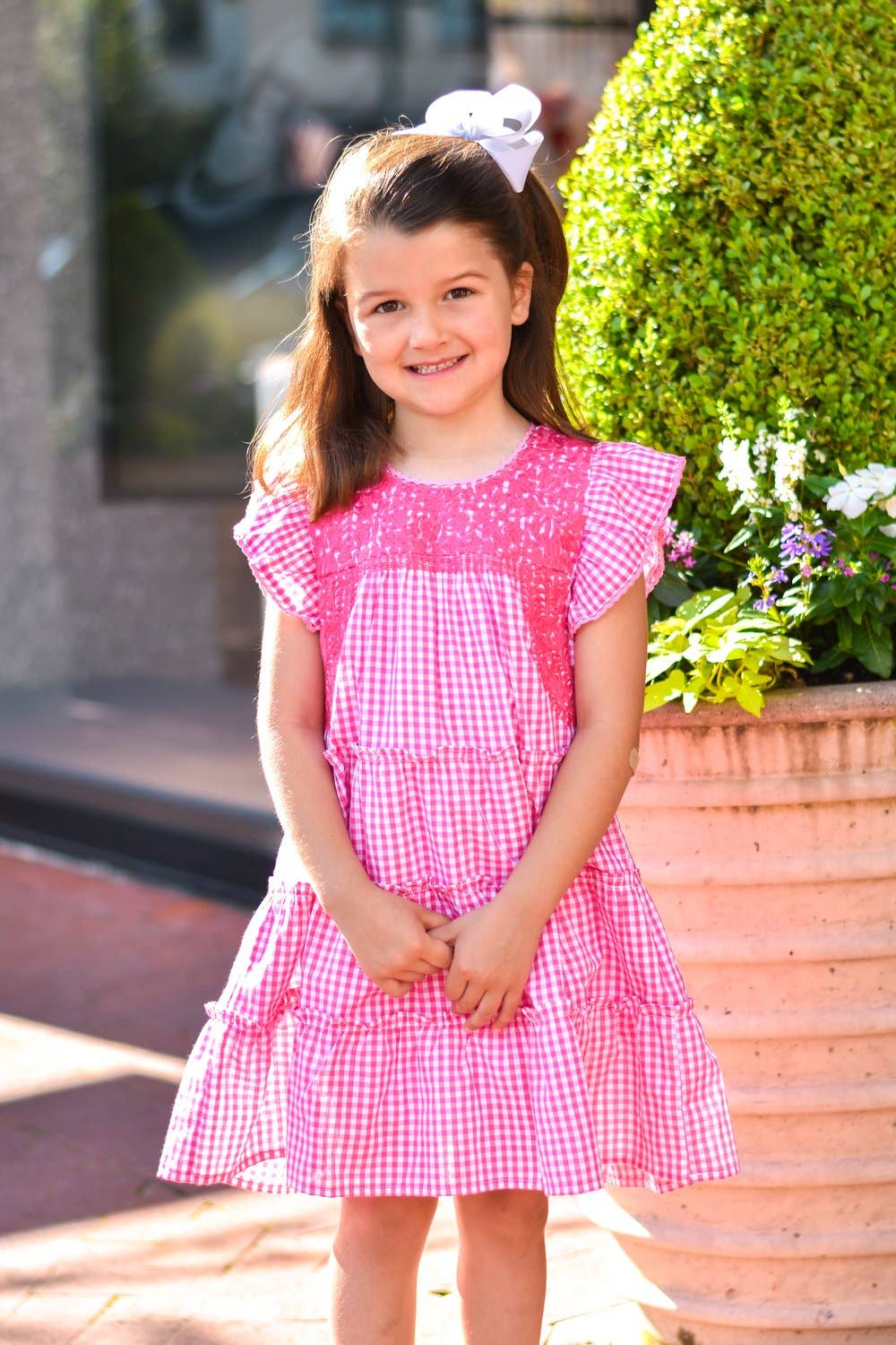 Camryn Pink Check Dress