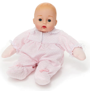 Pink Check Huggums Baby Doll
