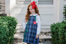 Load image into Gallery viewer, Plaid Jumper with Flower
