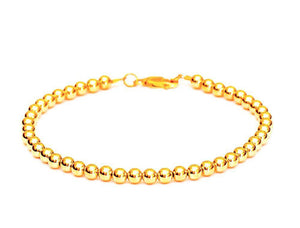 3MM Gold Filled Bead Bracelet
