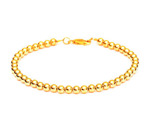 4MM Gold Filled Bead Bracelet