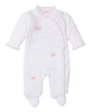Load image into Gallery viewer, Rosebud Rapture Embroidered Footie - Pink
