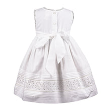 Load image into Gallery viewer, White Eyelet Pintucks Dress

