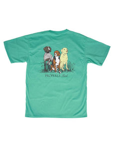 Triple Dog Short Sleeve Tee Shirt - Soft Green