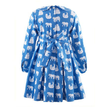 Load image into Gallery viewer, Blue Polar Bear Flannel Dress
