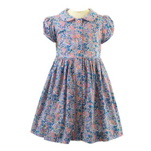 Load image into Gallery viewer, Blue Winter Floral Button Front Dress
