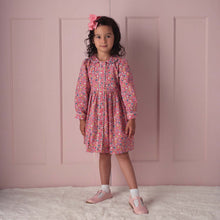 Load image into Gallery viewer, Pink Flower Garden Button Front Dress
