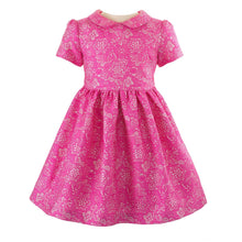 Load image into Gallery viewer, Pink Lace Damask Party Dress
