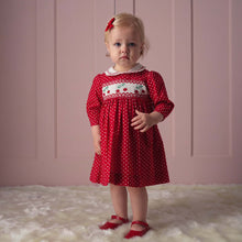 Load image into Gallery viewer, Red Cherry Smocked Dress And Bloomers
