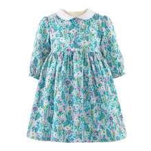 Load image into Gallery viewer, Blue Botanical Dress And Bloomers
