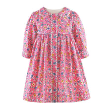 Load image into Gallery viewer, Pink Flower Garden Button Front Dress And Bloomers
