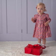 Load image into Gallery viewer, Pink Flower Garden Button Front Dress And Bloomers
