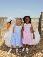 Load image into Gallery viewer, Pink Swan Peter Pan Collar Dress
