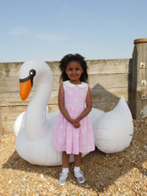 Load image into Gallery viewer, Pink Swan Peter Pan Collar Dress
