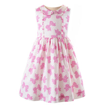 Load image into Gallery viewer, Pink Polka Dot Bow Frill Dress
