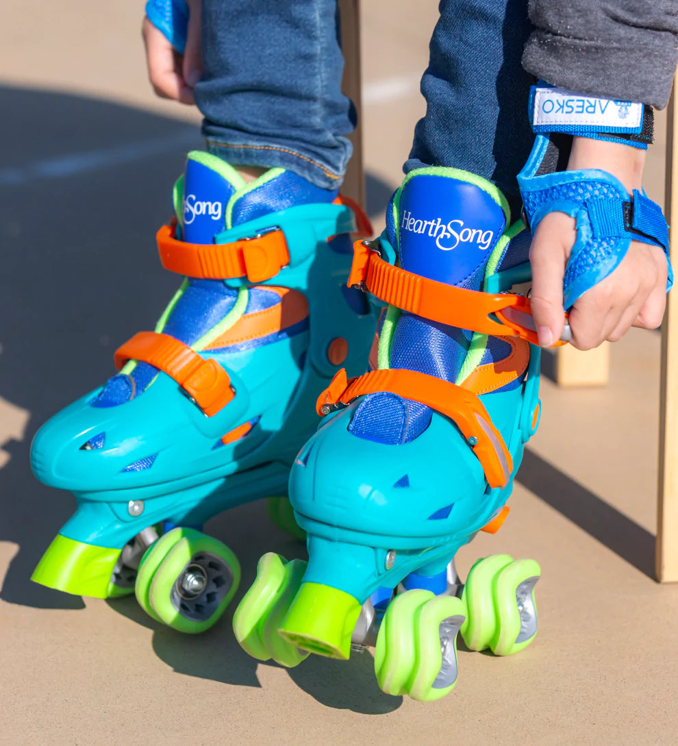 Blue Quad Skates