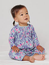 Load image into Gallery viewer, Scottish Snowdrop Floral Paneled Baby Romper
