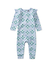 Load image into Gallery viewer, Ruffle Shoulder Romper - Small Winter Polka Floral
