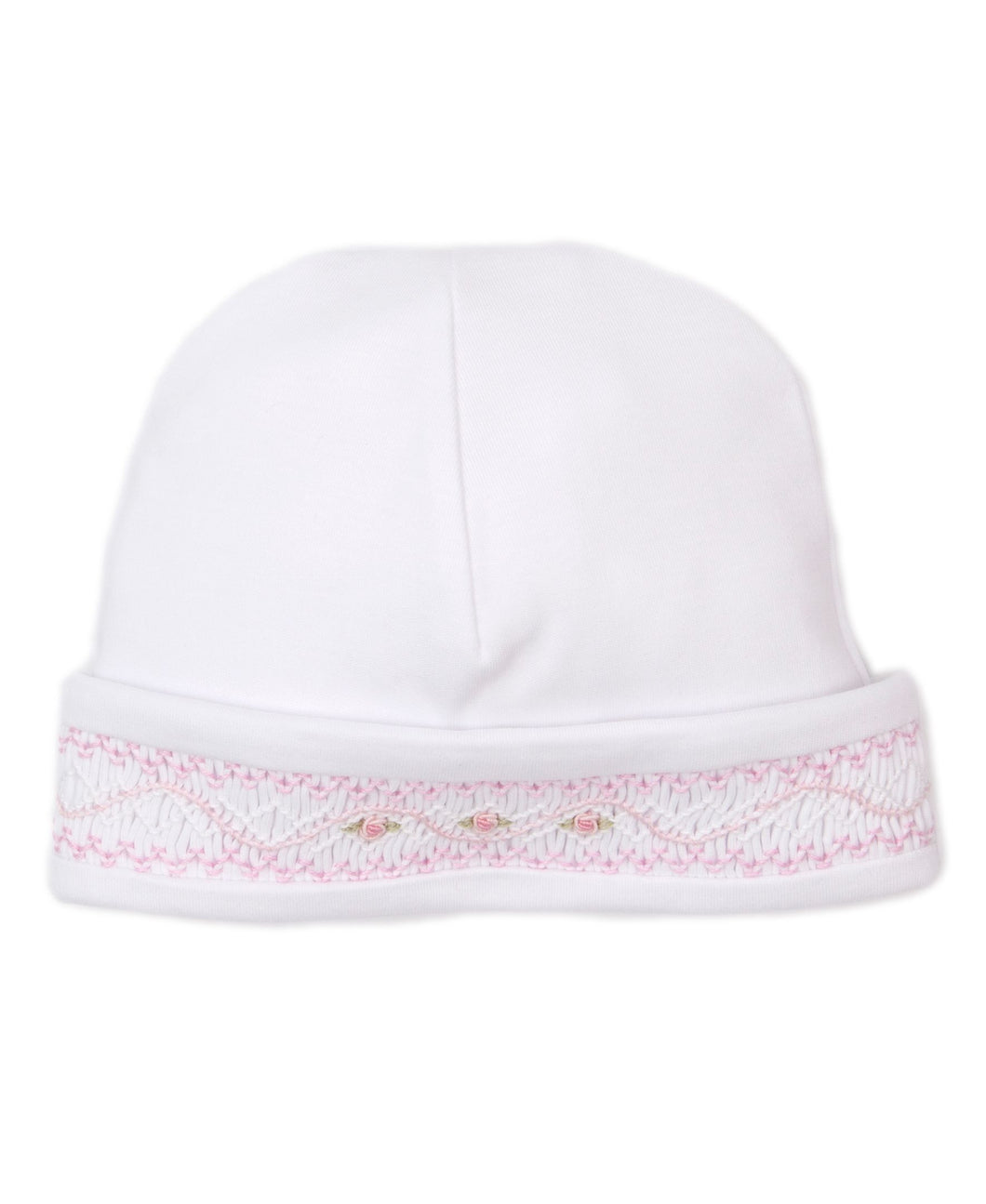 CLB Summer 21 Smocked White and Pink Hat