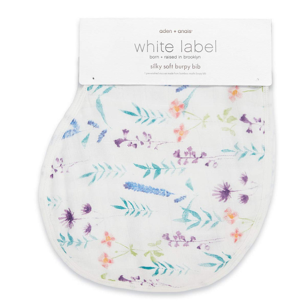 Silky Soft Burpy Bib - Water Flowers