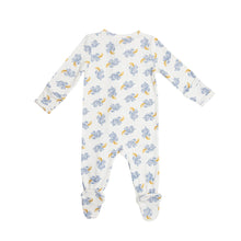 Load image into Gallery viewer, Wooly Mammoth Blue Zipper Footie
