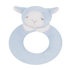 Blue Lamb Ring Rattle