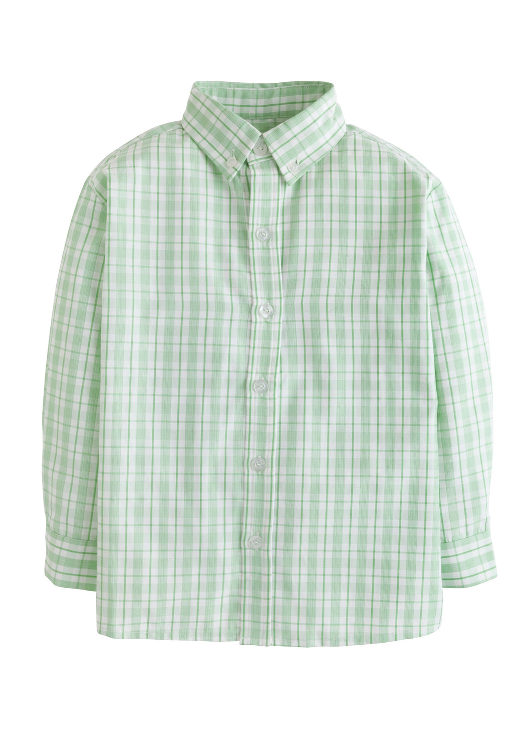 Green Plaid Button Down Shirt