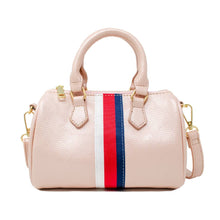 Load image into Gallery viewer, Striped Leather Duffle Bag - Pink
