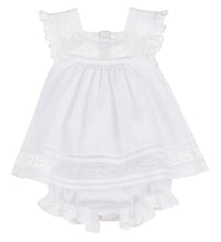 Load image into Gallery viewer, White Heirloom Baby Set With Lace Insert
