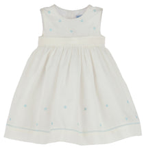 Load image into Gallery viewer, Vintage Baby Dress With Blue Embroidery
