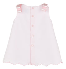 Load image into Gallery viewer, Pink Pique Scalloped A-Line Dress
