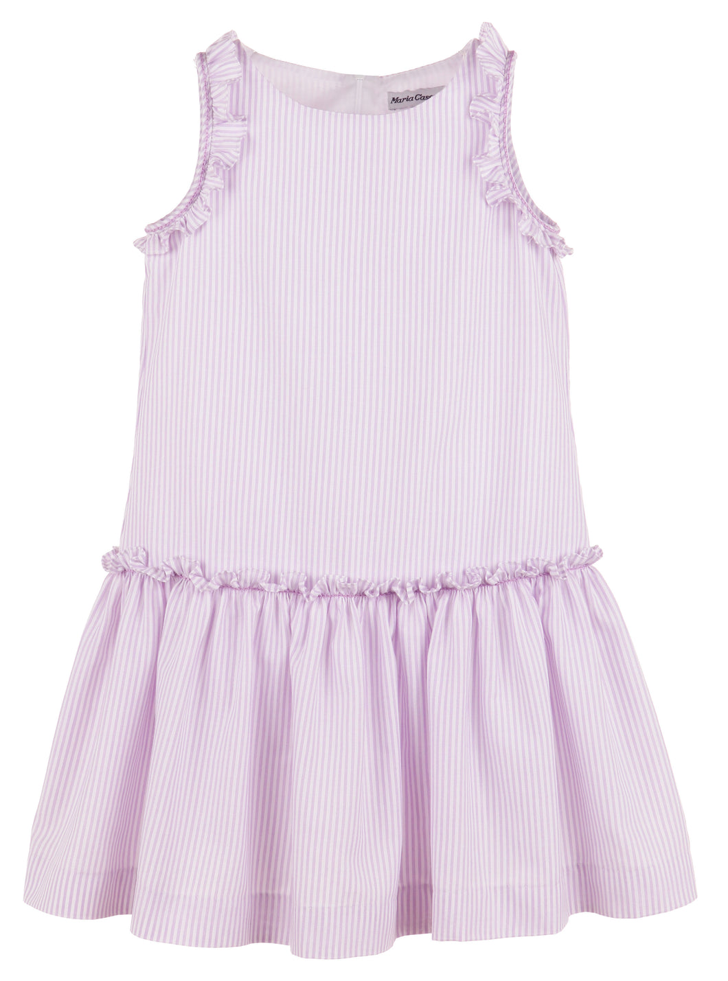 Lilac Striped Drop Waist Dress