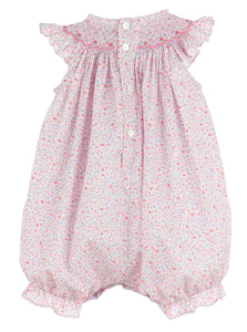 Lilac Multi Floral Smocked Bubble