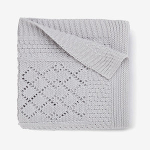 Gray Seed Knit Blanket