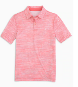 Rouge Red Driver Tidal Stripe Short Sleeve Performance Polo