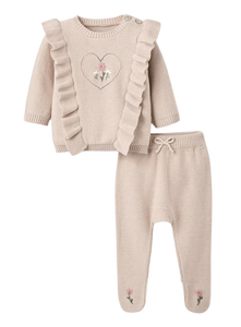 Pony Meadow Heart Sweater And Footed Pants