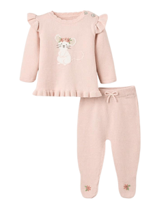 Meadow Mouse Sweater And Footed Pants