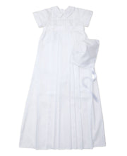 Load image into Gallery viewer, Aiden Short Sleeve Christening Gown And Hat Set
