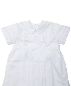 Aiden Short Sleeve Christening Gown And Hat Set