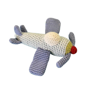 Airplane Crochet 6" Rattle
