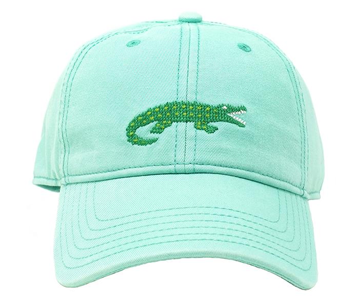 Kids Alligator On Keys Green Baseball Hat